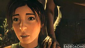 Lara's Guts Pounded Hard in Extended Futanari Fuck