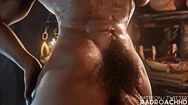 Lara's Guts Pounded Hard in Extended Futanari Fuck