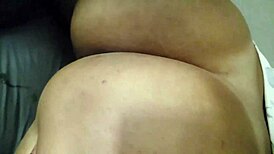 Wife's first black bull creampies pussy after condom rips