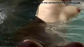 Cute Asian 18yo Teen Fingers Wet Tits in Hot-Tub Tease Machine
