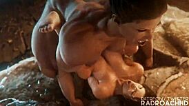 Lara's Guts Pounded Hard in Extended Futanari Fuck