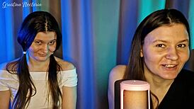 elena my twin sister from moscow visits and we both suck your big cock moaning barefoot