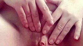 pregnant milf babe masturbates solo with natural tits and pussy fetish
