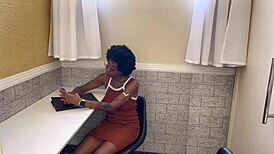 bareback pounding gym receptionist deepthroat bbc cum