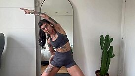 Nikatsu's Seductive Warm-Up Stretch Yoga Gym Training