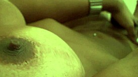 Latina trans Aline Ganzarolli toys tight ass seductively teases throbbing cock close-up