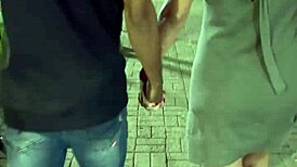 wife flashes ass then takes muscular bbc anal in car publicly