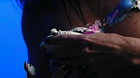 I love getting messy with birthday cake all over my milf tits