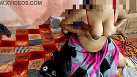 desi wife fucks friend's cock in hardcore cheating creampie