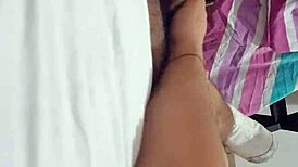 Young amateur latina babe strokes neighbor's big cock in homemade casting interview close-up