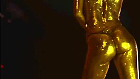 Nastya vdovik reveals her golden buttocks in naughty thong and panties