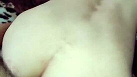 her stockings slide down as her tight hole gets pounded hard up close