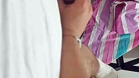 Young amateur latina babe strokes neighbor's big cock in homemade casting interview close-up