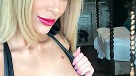 Wetlook Suit Clings To Curves As Patent Leather Boots Tease Ass