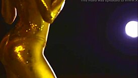 Nastya vdovik reveals her golden buttocks in naughty thong and panties