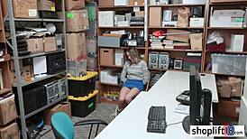 hot blonde teen tied tight by cop after escape try!!