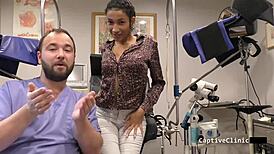 miss mars in latex gloves handcuffs backstage with her big tits ass shaved pussy ready