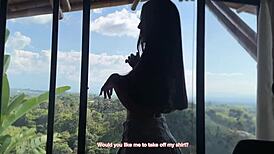 my teacher starts with questions then rides my monster cock till i squirt all over her wet latina pussy