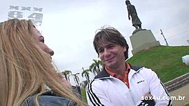 Don Picone Pays Porto Alegre Street Blonde for Studio Cash Encounter