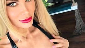 Wetlook Suit Clings To Curves As Patent Leather Boots Tease Ass