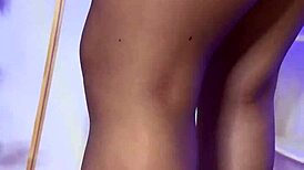 Mature Strips Sheer Brown Pantyhose at Nylon Club