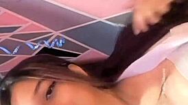 I rock my dildo so hard feeling every inch deep inside me