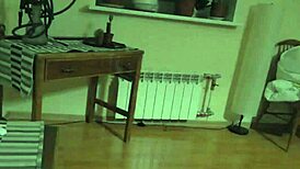 Stepbrother spots stepsister's secret solo play and joins the fun on bed