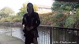 PUBLIC STREET MASTURBATION!! CUM WATCH HER FINGERS FLY