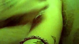 she caresses her huge natural tits before fingering smooth wet pink pussy