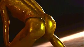 Nastya vdovik reveals her golden buttocks in naughty thong and panties