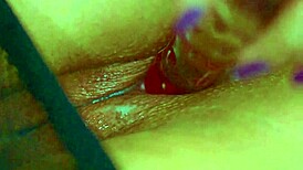 Isn't this young Latina's wet shaved pussy the pinkest toy-stuffed orgasm ever?!
