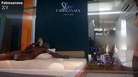 hotwife ebanovix strips lingerie for big black cock cuckold fuck