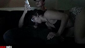 damn this young hottie rides her bf's dick so good