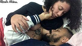 she caught me staring at her lactating natural tits milk lick fetish