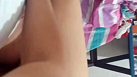 Young amateur latina babe strokes neighbor's big cock in homemade casting interview close-up