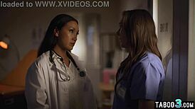 hot latina milf doctor vicki chase seduces nurse sinn sage for wet pussy licking