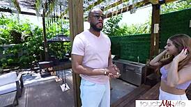 Pussy Pounding Wife Fucks BBC Agent in Cuckold Threesome Facial Cumshot