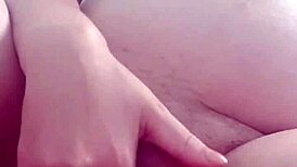 pregnant milf babe masturbates solo with natural tits and pussy fetish