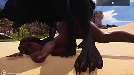 Big Juicy Ass Curvy Black Milf Indra Fucks Wolf Man Hard Squirting Outdoor