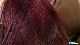 lustful lesbian headmistress fingers redhead babe's asian snatch to orgasm