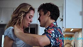 petite blonde rekindles flames by licking and fucking ex boyfriend passionately