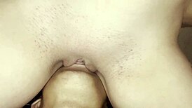 stepmom got so wet from my slobbery tongue on her puffy pussy