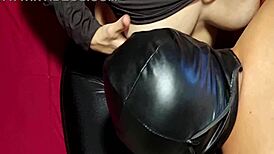 whoa this slutty housewife breastfeeds her cuckold hubby while flashing juicy tits in nylons