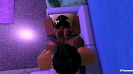 Partner calls to punish ebony slut's big ass with monster cock anal