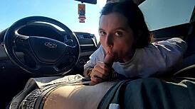 desperate babe trades wet mouth and deepthroat for cash taxi ride in public outdoor fuck fest
