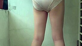 ting xuan dildos pussy on balcony