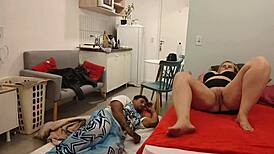 Dad's Clueless I Bareback Naughty Stepmom Raw Today Shared Room!