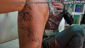 two tattooed dominas extreme double anal fisting gaping assplay missionary