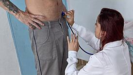 Doctor teases motoboy's bulge