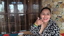 desi puja bhabhi spreads legs for deep river fuck and creampie